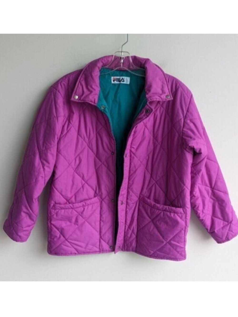 Vintage Retro Fila Quilted Jacket